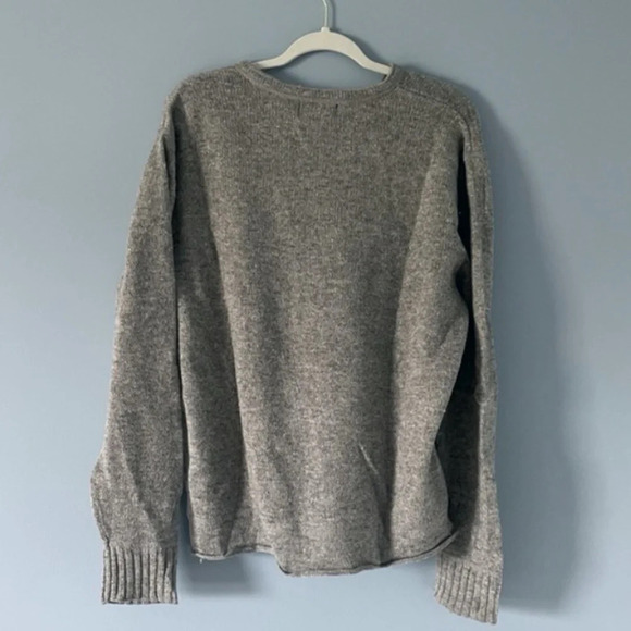 Ralph Lauren polo jeans co vintage 100% wool v-neck Sweater gray 14513 - Picture 2 of 5